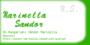 marinella sandor business card